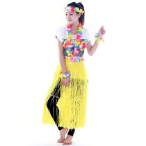 Hula Dance Costume Hawaiian Hula 80cm Hawaiian Hula 5-piece Set Big Red 80cm