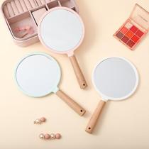Simple handle dormitory mirror small travel makeup household convenient handheld mirror high-end makeup ancient style modern