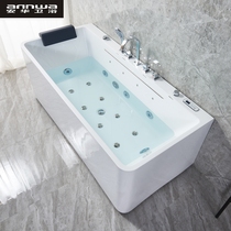 Anhua Home Acrylic One-piece Seamless Bathtub Waterfall Surf Massage Bath Constant Temperature Heated Thin Edge 1 3-