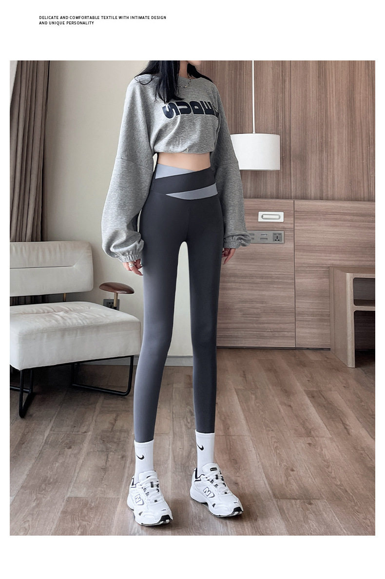 大码裤装 鲨鱼裤女春季外穿打底裤夏季高腰瑜伽芭比裤子大码胖mm200斤黑色