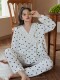 Jiaying Ai Air Cotton Maternity Pajamas Spring and Autumn Pure Cotton Postpartum Nursing Sleepwear Pregnancy and Maternity Home Wear for Winter