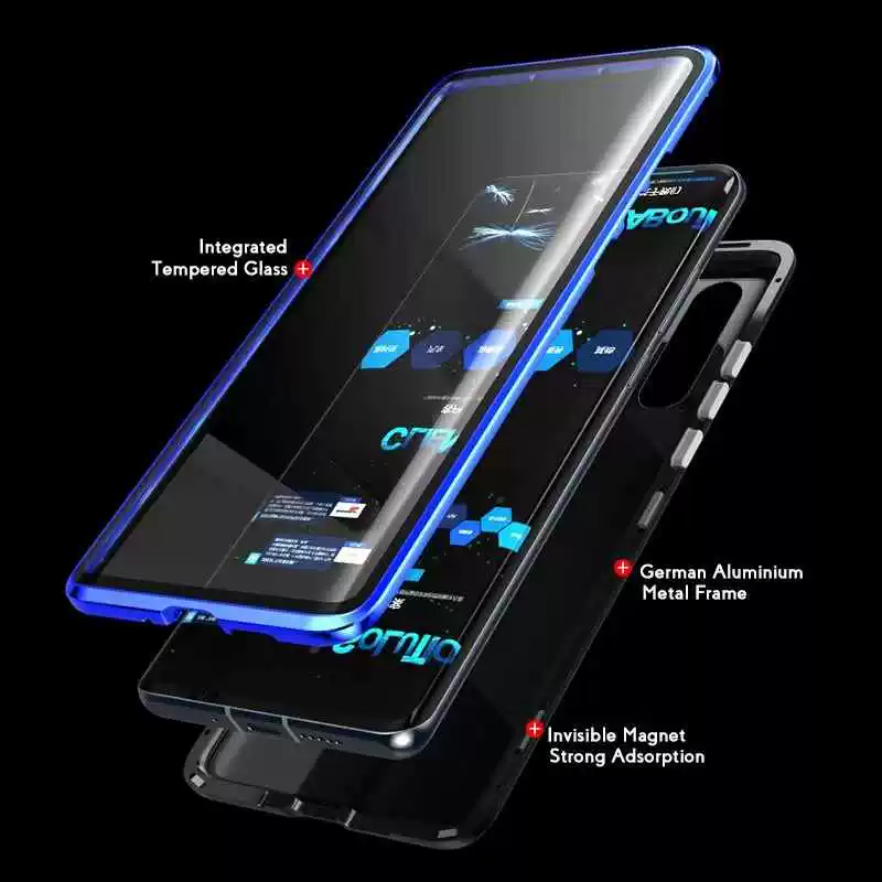 Люкс чехлы с двойной магнитной флип-крышкой для Huawei Honor 8X передняя часть