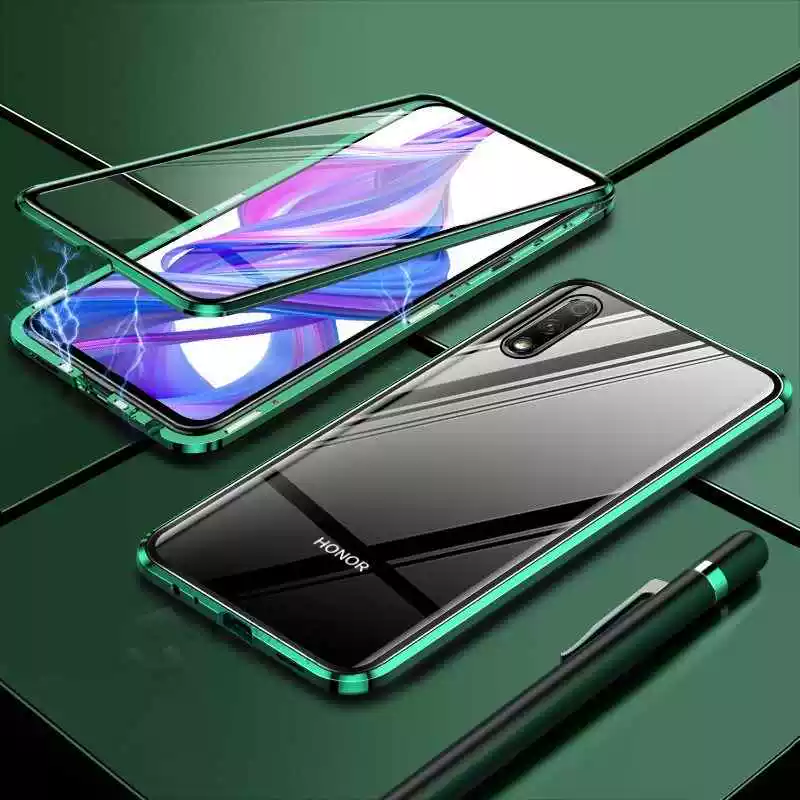 Люкс чехлы с двойной магнитной флип-крышкой для Huawei Honor 8X передняя часть