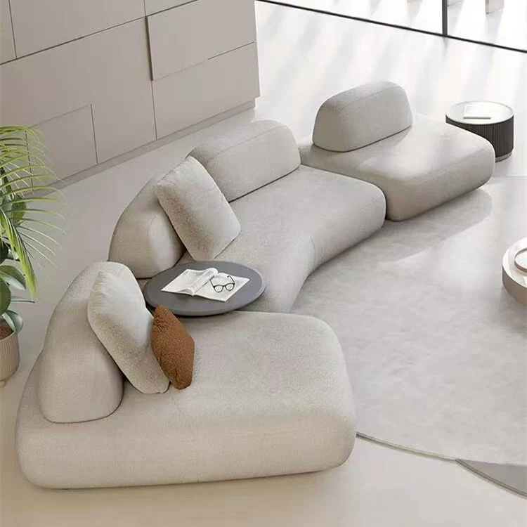 Curve Curve Island Sofa Italian Minimalist Studio B&B Large Flat Floor Module Combination Special-shaped Fabric Sofa
