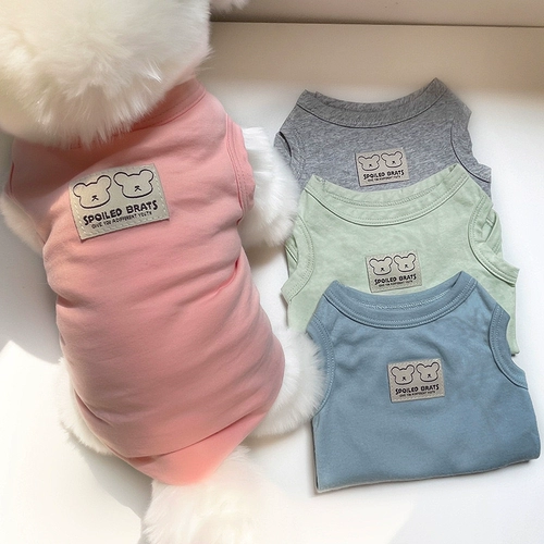 Летняя тонкая собачья одежда котенок жилет плюшевая птица медведь.