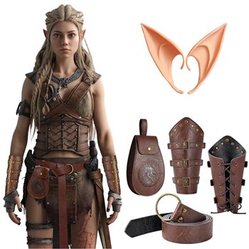European Medieval Retro Knight Wrist Guards, Arm Guards, Belts, Retro Waist Bags, Gloves, Cos Stage Costumes and Props
