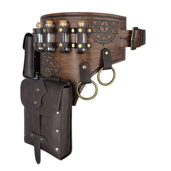 Medieval Alchemy Bottle Waist Ornament, Waist Belt, Magic Cube Bottle, Nordic Viking Style, Retro Cos Role-Playing Prop