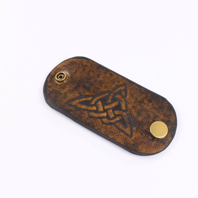 Nordic Viking Style Celtic Leather Hair Accessory Circle Hair Buckle Retro Hair Ring Buckle Cosplay Accessory