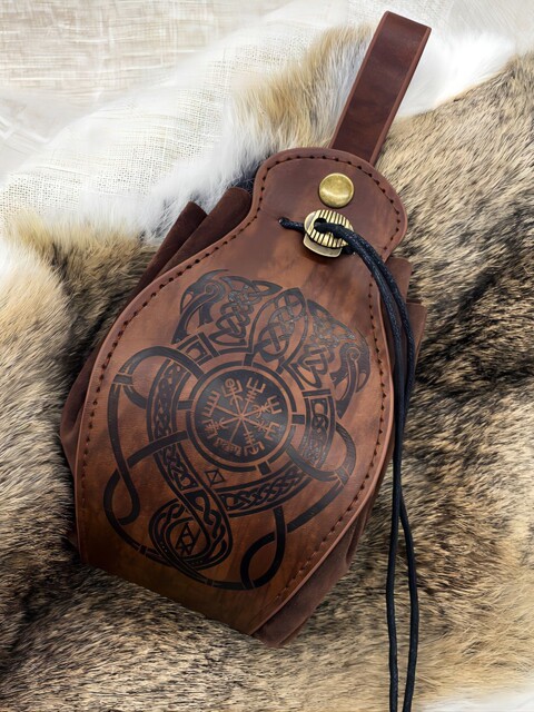 Viking-Style Medieval Cosplay Pouch That Can Be Hung on a Belt, Vintage Coin Purse, Vintage Waist Bag, Collectible Bag