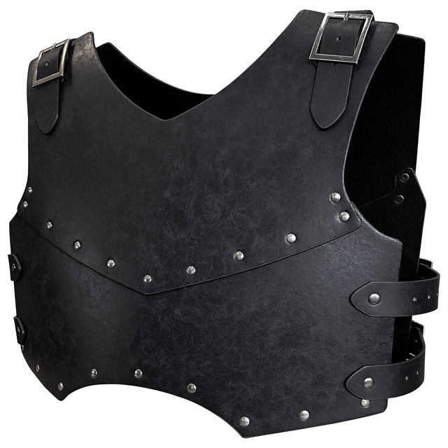 Medieval Double-Layer Half-Chest Armor, Nordic Viking Style Retro Cosplay Stage Performance Prop