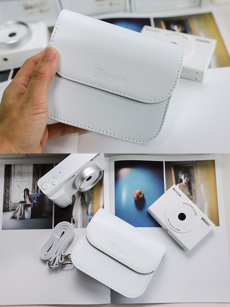 Mutrain Digital Camera Bag Is Suitable for M10 T10 Universal Cross-Body Shoulder Bag Storage Bag, Simple Pure White