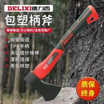 Delixi ax outdoor logging ax special tool for chopping wood bone chopping knife stainless steel integrated mountain ax wood chopping ax
