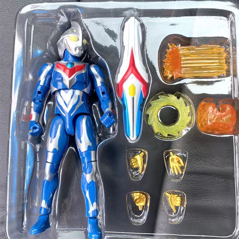 Ultra, подвижный Ultraman Тига, минифигура, синий набор