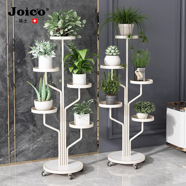 Swiss Joico Flower Stand Living Room Floor-Standing Storage Rack Balcony Flower Pot Rack Green Plant Display Shelf
