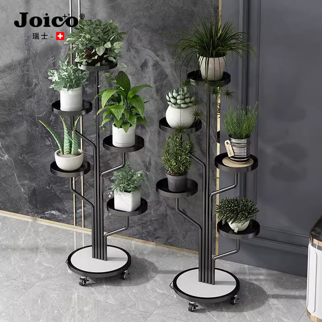 Swiss Joico Flower Stand Living Room Floor-Standing Storage Rack Balcony Flower Pot Rack Green Plant Display Shelf