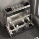 Swiss Joico Kitchen 304 Stainless Steel Multifunctional Knife Cutting Board Integrated Countertop Knife Storage Rack
