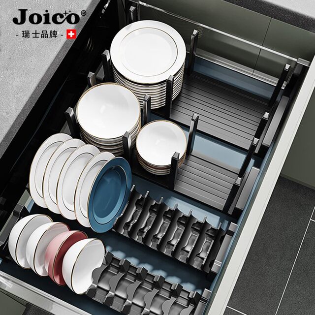 Swiss Joico Kitchen Dish Storage Rack, Dish Drawer Divider, Built-In Dish Rack, Cabinet Storage Rack