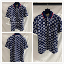 French Gucci Gucci new casual mens double G letter short-sleeved top Polo shirt T-shirt