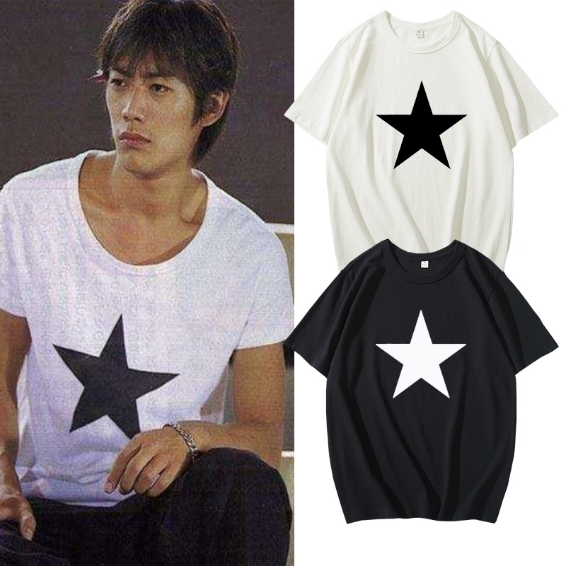 Five-Pointed Star T-Shirt Short-Sleeved Spicy Teacher Gto Hanamichi Maruhashi Same Style Merchandise Half-Sleeved T-Shirt Pure Cotton Top