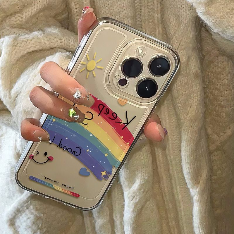 Rainbow Smiley Face Suitable for Apple 15 Phone Case Iphone14Pro Cartoon 13Promax Simple 12 Unisex 11 Anti-Drop 8 Full Coverage 7P Protective Case X Soft XS Personalized X17Promax/16Pro Rainbow Smiley Face Suitable for Apple 15 Phone Case Iphone14Pro Cartoon 13Promax Simple 12 Unisex 11 Anti-Drop 8 Full Coverage 7P Protective Case X Soft XS Personalized X17Promax/16Pro