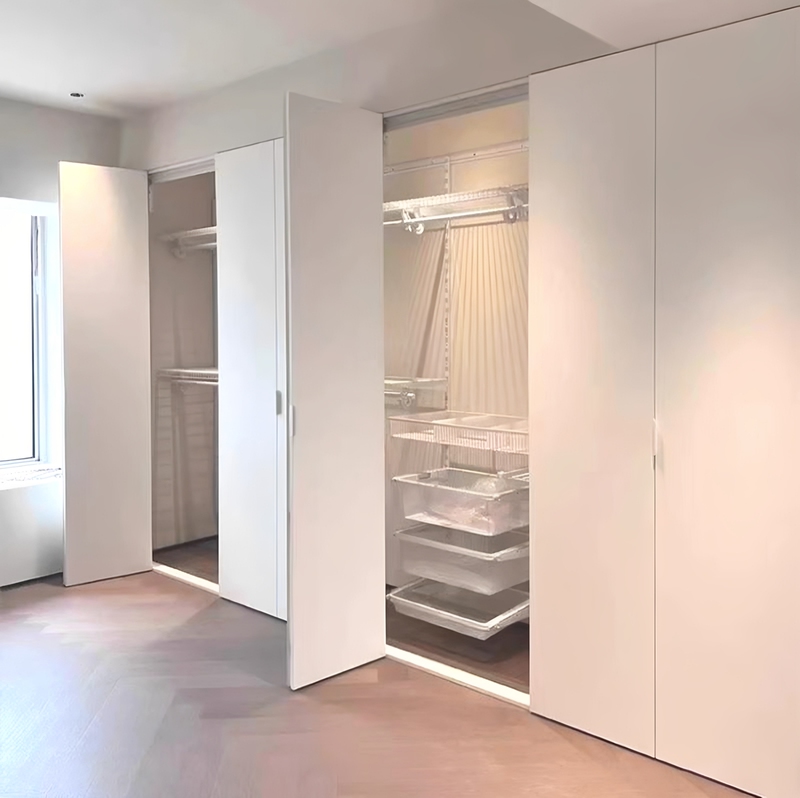 Aluminum Alloy Wardrobe Folding Door Metal Sliding Door Bedroom Wardrobe Sliding Door Folding Door Sliding Sliding Door