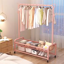 Clothes rack floor-standing bedroom home clothes drying rack indoor simple coat rack balcony cool clothes light luxury hanging bag storage