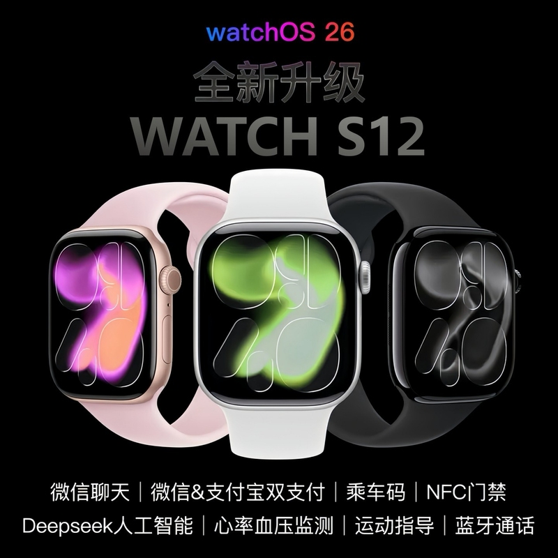 Huaqiangbei S12 Sports Waterproof Watch Ultra4 Call Health Monitoring Recording S11 Smart Bracelet Watch Huaqiangbei S12 Sports Waterproof Watch Ultra4 Call Health Monitoring Recording S11 Smart Bracelet Watch