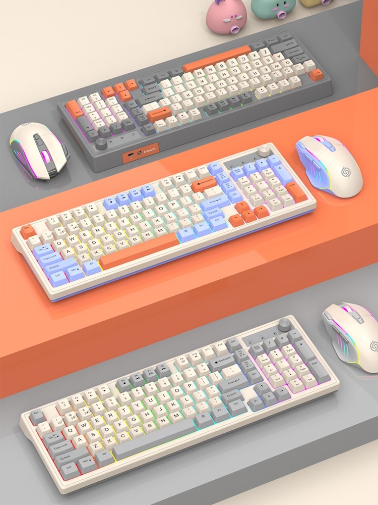 Viper K98 Wireless Bluetooth Keyboard Silent Laptop Keyboard for Girls Office Charging Luminous Mechanical Feel