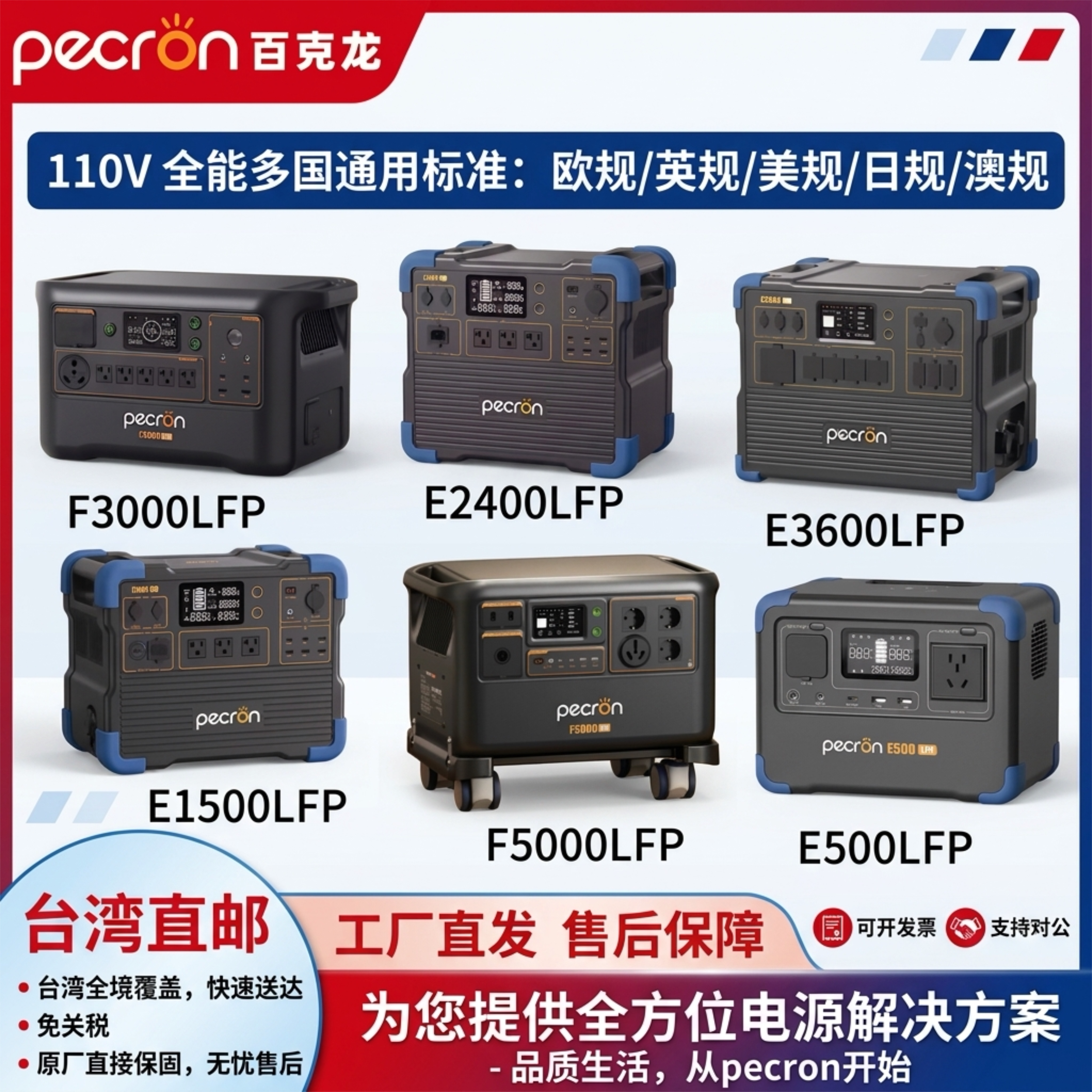 Наружный источник питания Pecron европейского стандарта F3000LFP E2400LFP F1000LFP F5000LFP Изображение 1