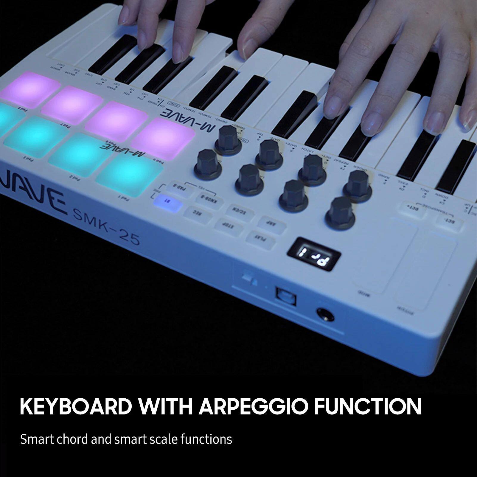 MIDI-клавиатура m-vave midi 25-key controller keyboard piano portable usb ke OTHER