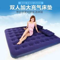 Single inflatable mattress double home thickened outdoor folding air bed car lunch break air bed with air pump