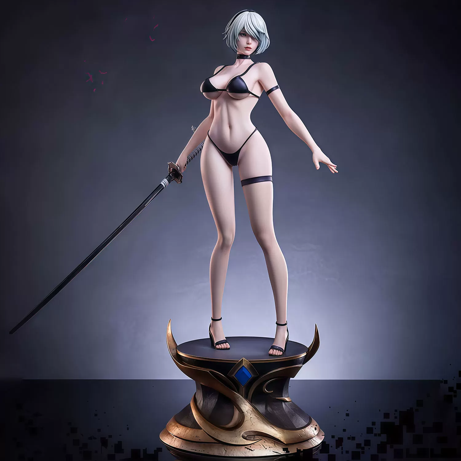 Minifigure, swimwear, mechanical extra large big statue PVC, limited edition
