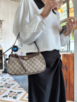Gucci Gucci double GG strawberry flower chain mahjong bag ophidia hand-held cross-body armpit bag