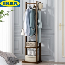 IKEA (official direct sales) Easy clothing hat rack floor bedroom home clothes hanger solid wood into door Xuanguan hanging clothes