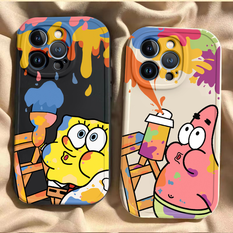 Suitable for Apple 16 Phone Case, New Model iPhone 16 Pro Full-Cover Matte Apple 16 Pro Max Silicone Anti-Drop iPhone 16 Plus Spongebob Squarepants Graffiti Patrick Star Suitable for Apple 16 Phone Case, New Model iPhone 16 Pro Full-Cover Matte Apple 16 Pro Max Silicone Anti-Drop iPhone 16 Plus Spongebob Squarepants Graffiti Patrick Star