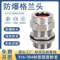 304 stainless steel explosion-proof gland explosion-proof cable clamping seal gland m20 explosion-proof pipe joint stuffing box