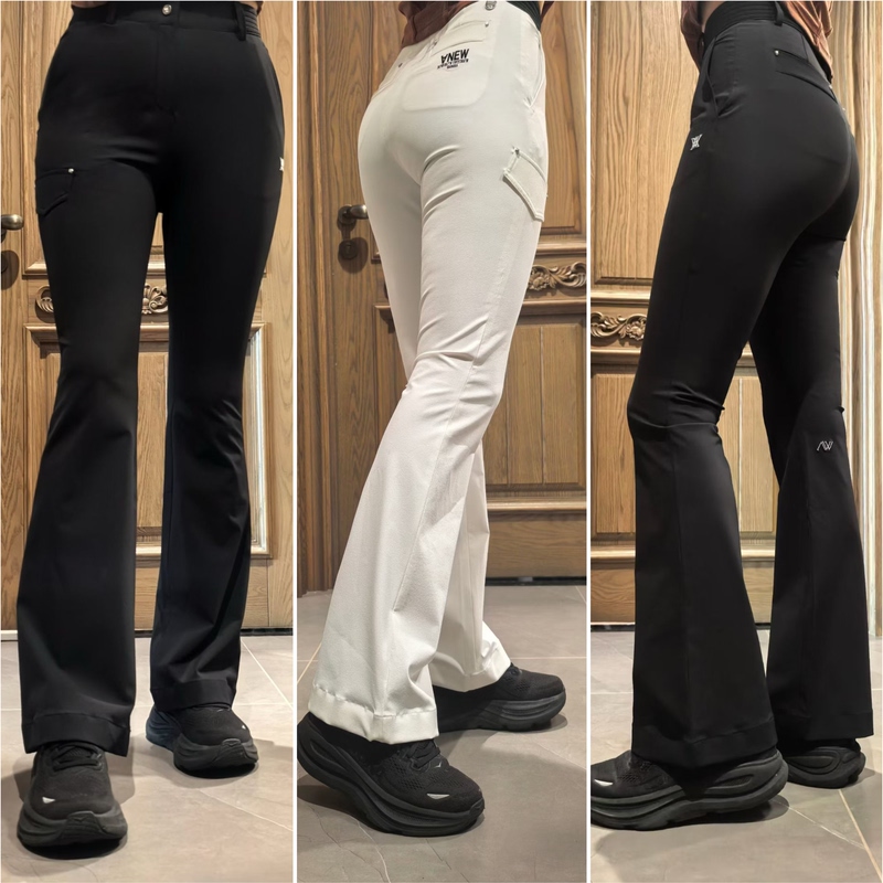 Korean Aw Golf Pants Spring and Autumn Thin Style Golf Flared Pants Sports Quick-Dry Slimming Hip-Lifting Casual Pants