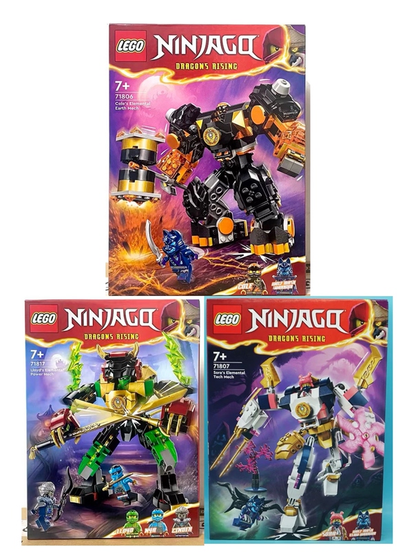 Lego71807 71817 71806 Solaco Lloyd's Elemental Mecha Building Block Toy