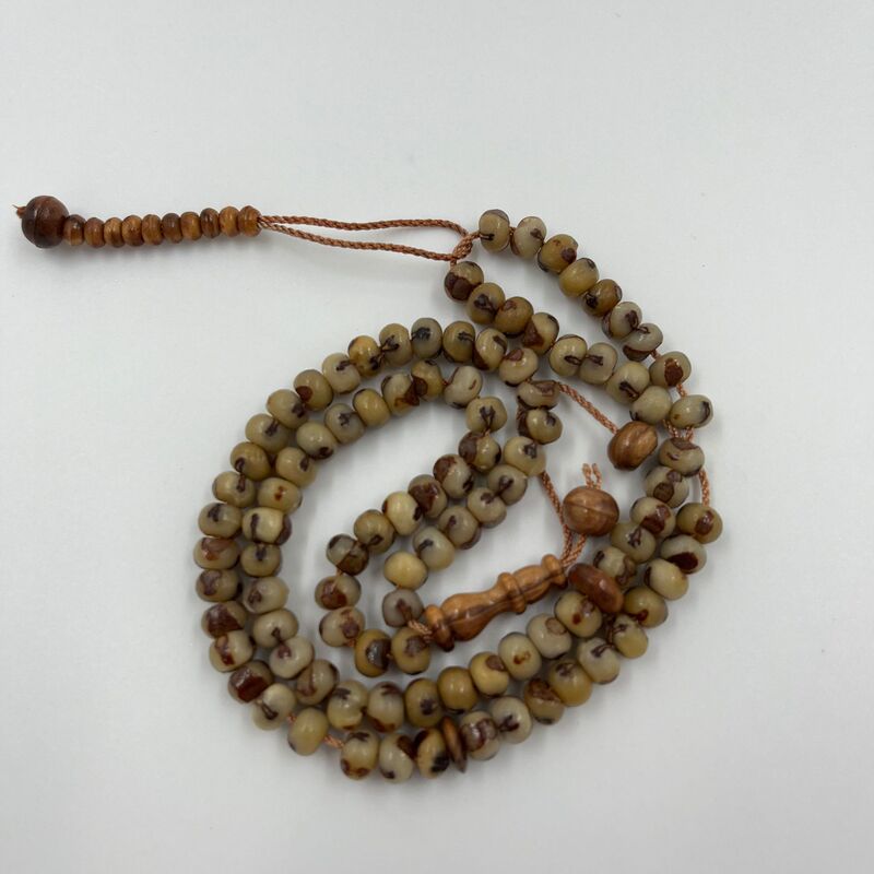Plant-Based Prayer Beads, Natural Wood Beads, Date Palm Seeds, 99 Pieces, 6mm, Tasbih, Premium Selection, Temu