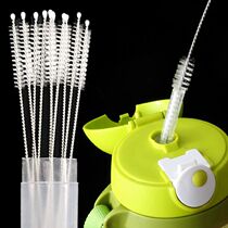 Bending Stainless Straw Brush Cleaner Soft Hair Suction Glas