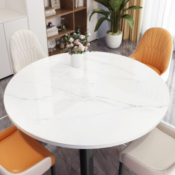 Simple marble table cushion round table light luxury high-end feeling Simple marble table cushion round table light luxury high-end feeling