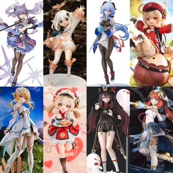 Genshin Impact Figure Hu Tao Klee Beautiful Girl Raiden Shogun Keqing Anime Peripheral Model Case Decoration Gift