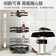 Kitchen Item Storage Rack, Rotating Metal Spice Rack, Three-Layer Adjustable Spice Rack, No Drilling Required