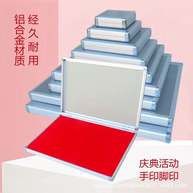 Extra-Large Ink Pad, Extra-Large Ink Pad Ink, Large Square Stamp, Double Palm Prints, Footprints, Various Ink Pads