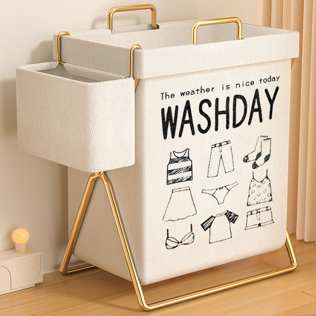Dirty Clothes Basket, Foldable Storage Bin for Home Use, Dormitory Laundry Bucket with Lid, Bathroom Dirty Clothes Container, High Aesthetic Value