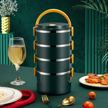 Insulated Lunch Box 304 Stainless Steel Large Capacity Meal Delivery Lunch Box for Office Workers and Students Special Multi-Layer Insulated Bucket