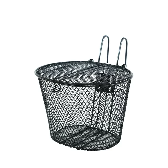 Electric Car Blue Bicycle Basket Mountain Bike Front Basket Mini Scooter Metal Blue Foldableing Bike Hook Blue Basket