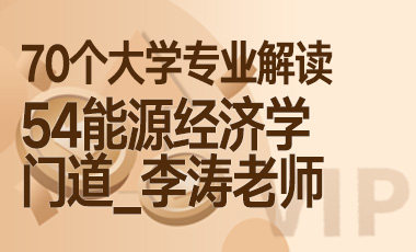 54大学专业解读：能源经济学（门道_李涛老师）-吾爱张雪峰