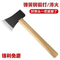 Ax firewood artifact hand-forged outdoor tree-cutting fire-fighting large fine steel ax bone-cutting ax mountain carpentry special