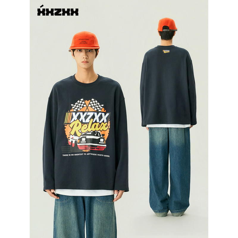 Xxzxx Graffiti Long-Sleeved T-Shirt, Unisex, Trendy Brand Children's Clothing, Family Matching Outfits, 2026 Autumn New Model 2191